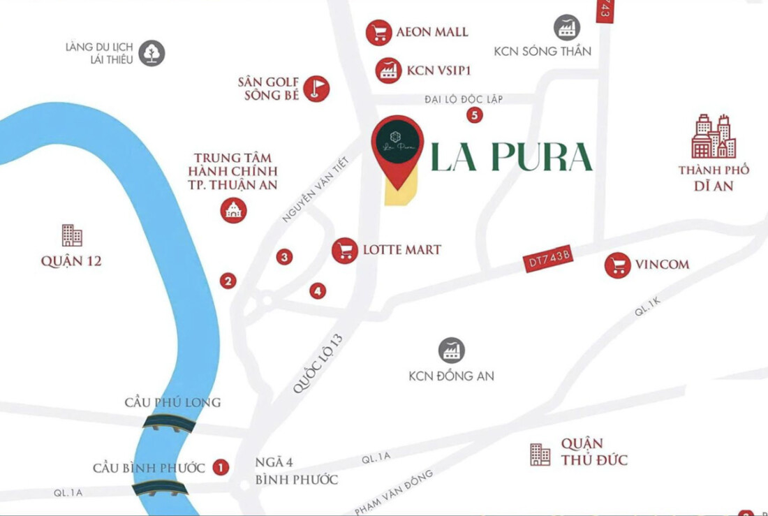 Vị trí toạ lạc vàng của dự án La Pura